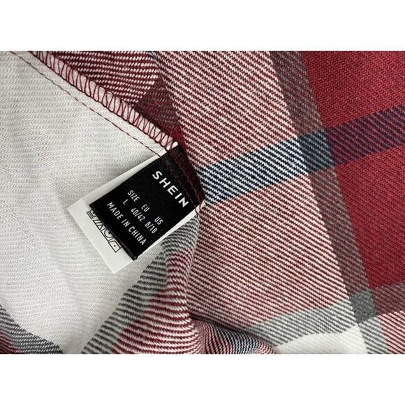 SHEIN Plaid Button Front Sleeveless Shirt Large - Picture 9 of 10